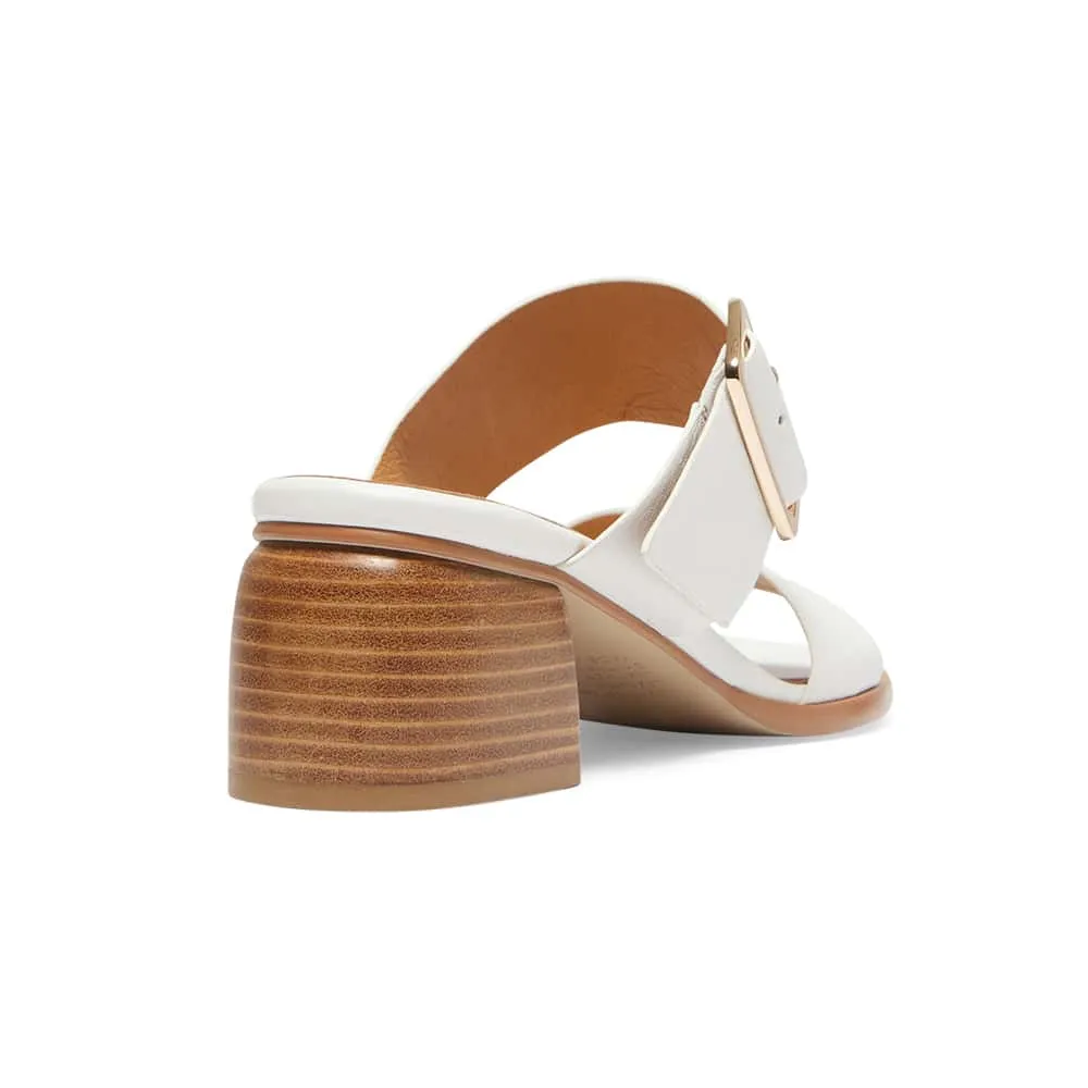 Percy Heel in White Leather