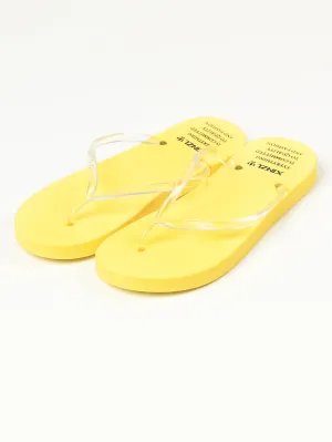 Plain Flip Flops - Yellow