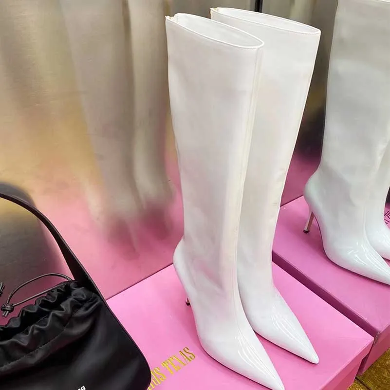 Point Toe High Heeled Knee High Boots