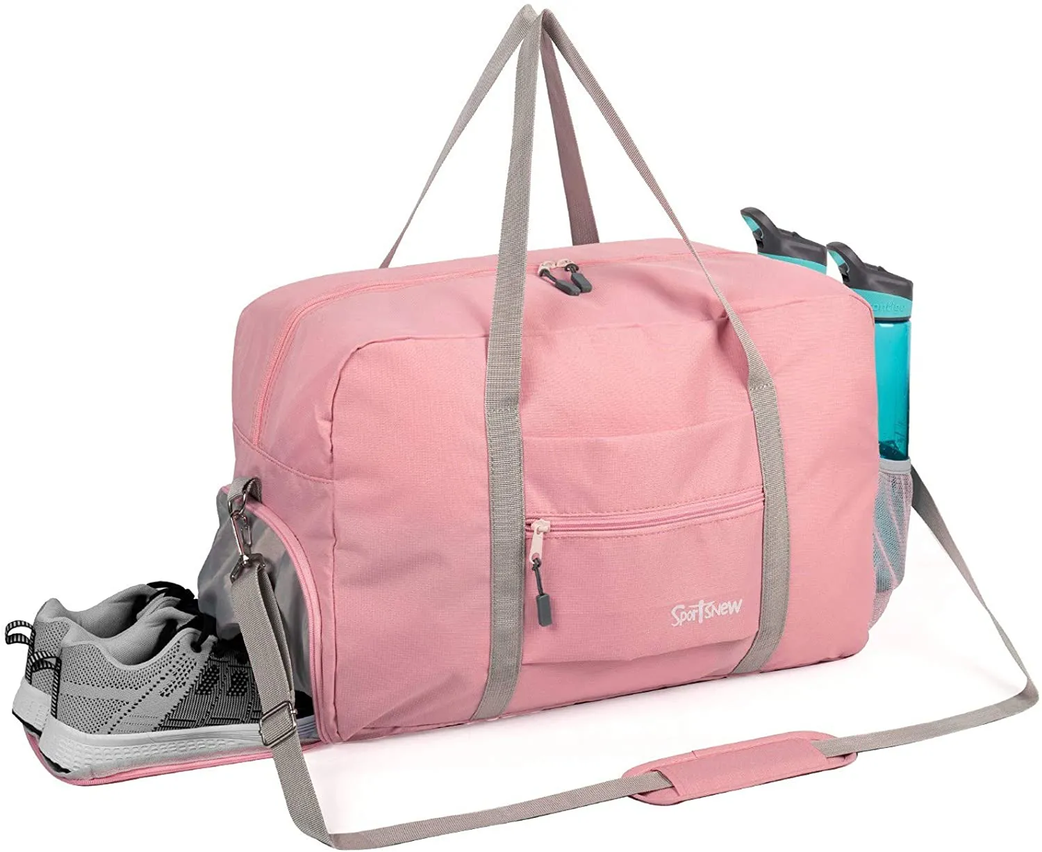 Portable Travel Sports Gym Bag with Wet Pocket & Shoes Compartment