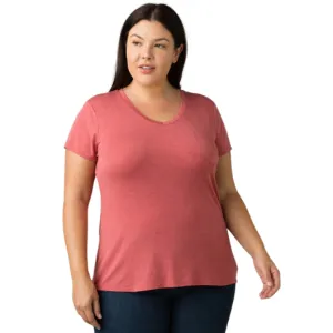 Prana Foundation Plus Size Short Sleeve Vneck | Rouge Heat