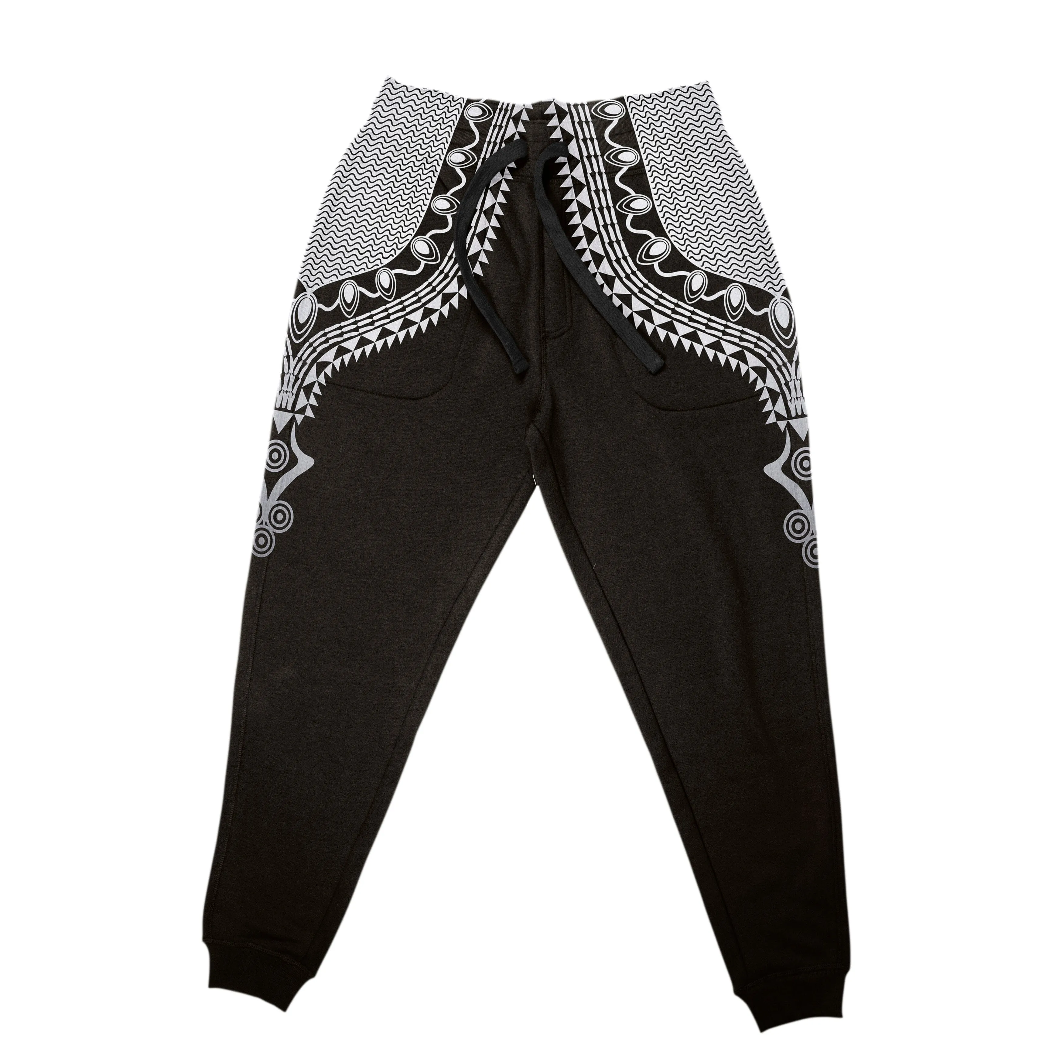 Printed Dashiki Color Black Joggers