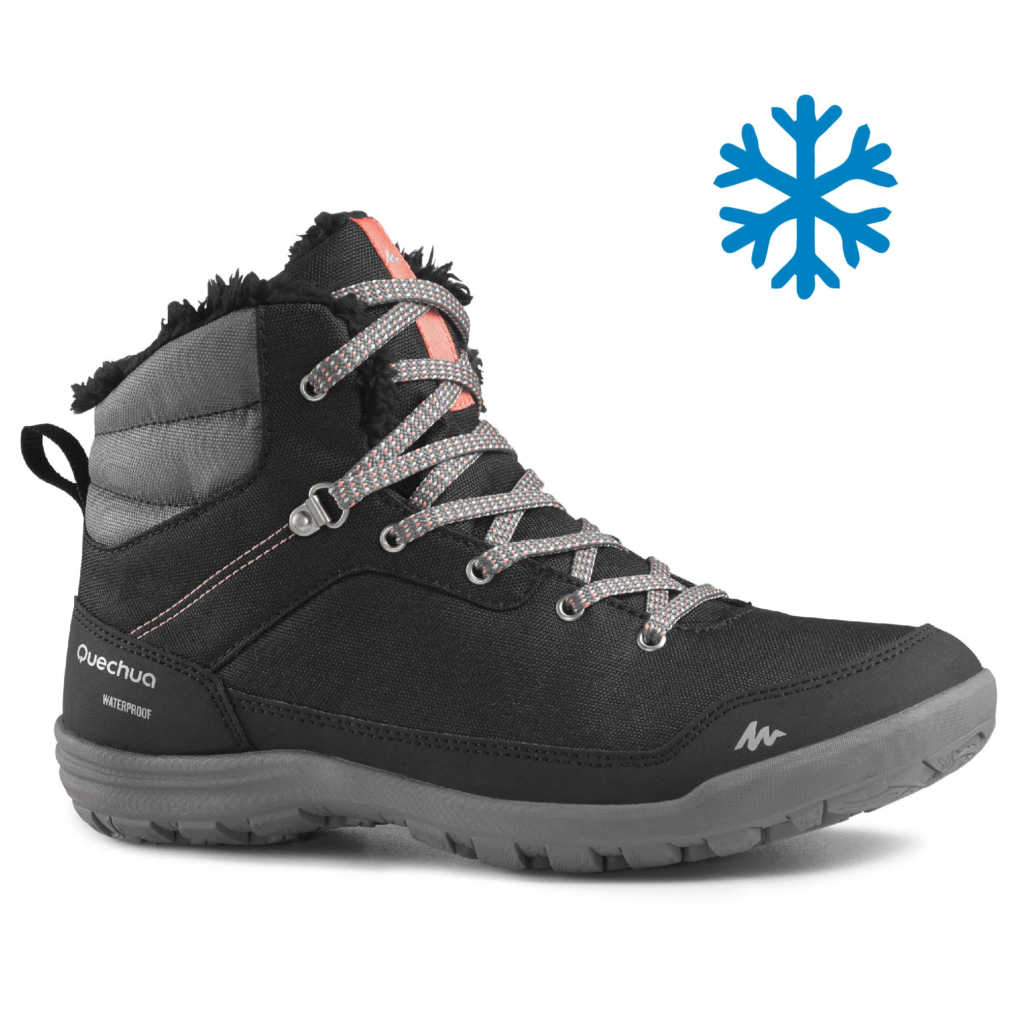 Quechua Women's SH100 MID Warm and Waterproof Hiking Boots