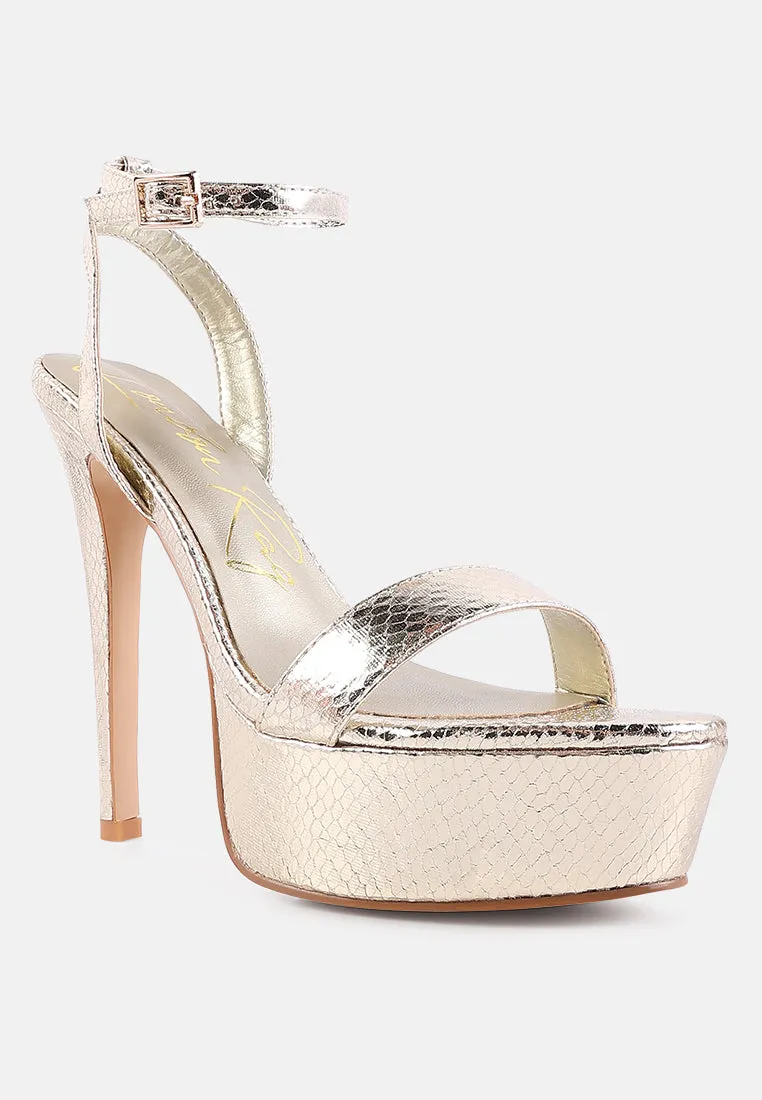 Queen Bee Rhinestone Heeled Sandals