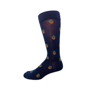 "Pineapple" Pattern Bamboo Socks by Point Zero - Large