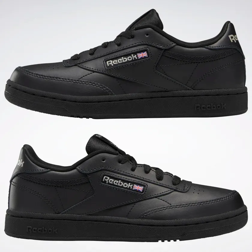 Reebok Kid's Club C GS Shoes - Black / Charcoal