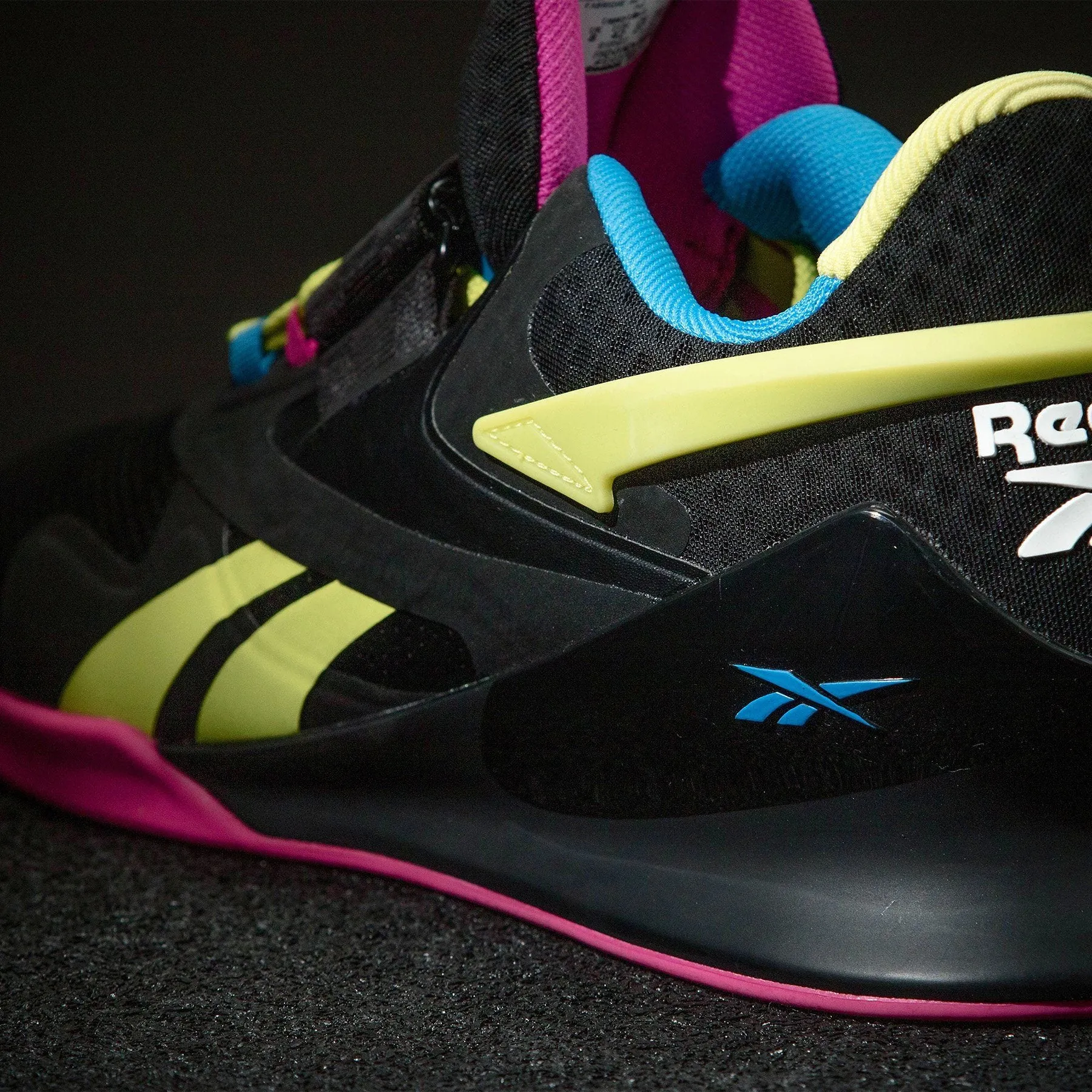 Reebok - Legacy Lifter II Shoes - Men's - BLACK/CHARTREUSE/PROUD PINK