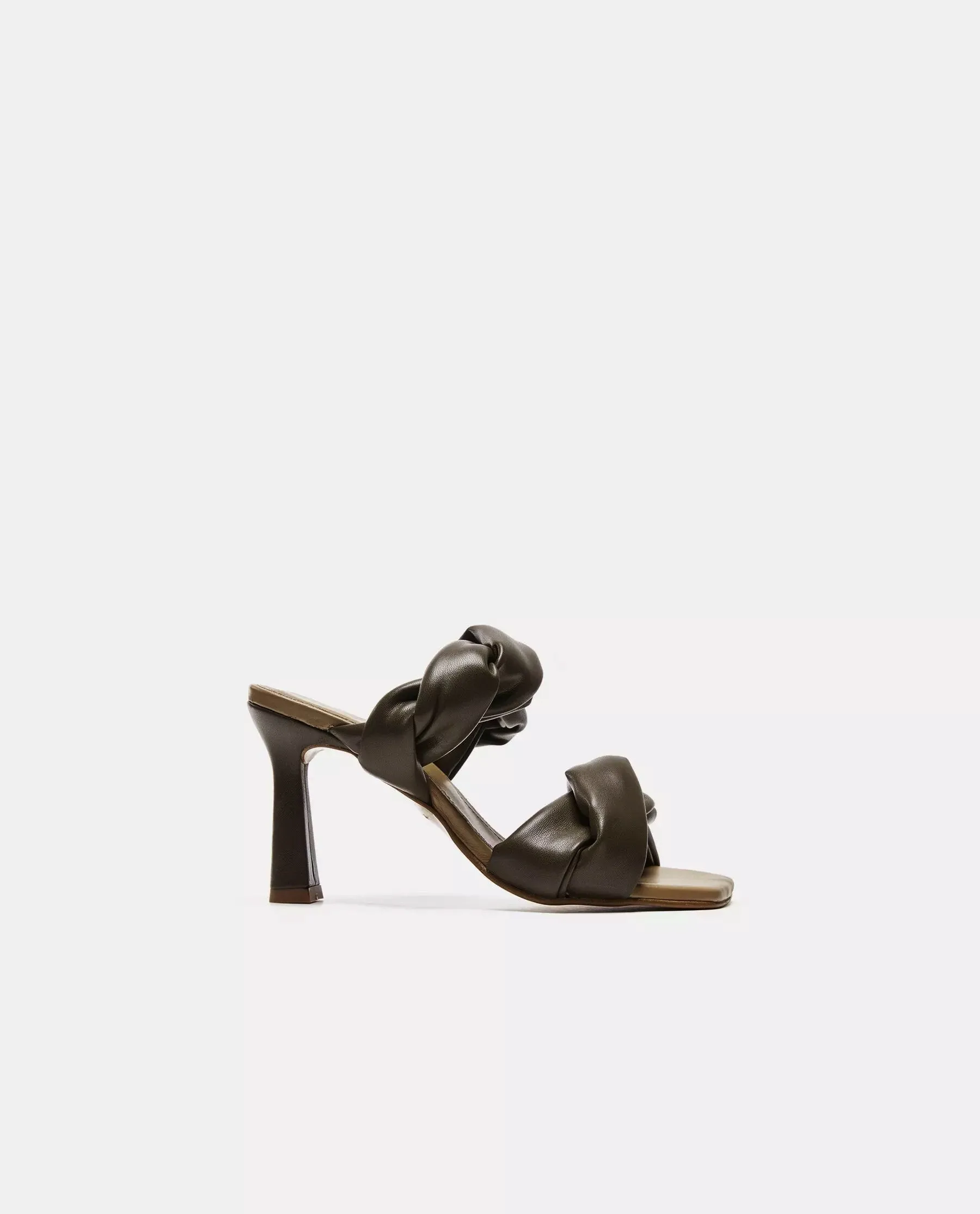 River Vegan Khaki Heeled Sandals