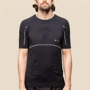 Roa Hiking - Seamless Funghi Short Sleeve T-Shirt - Black