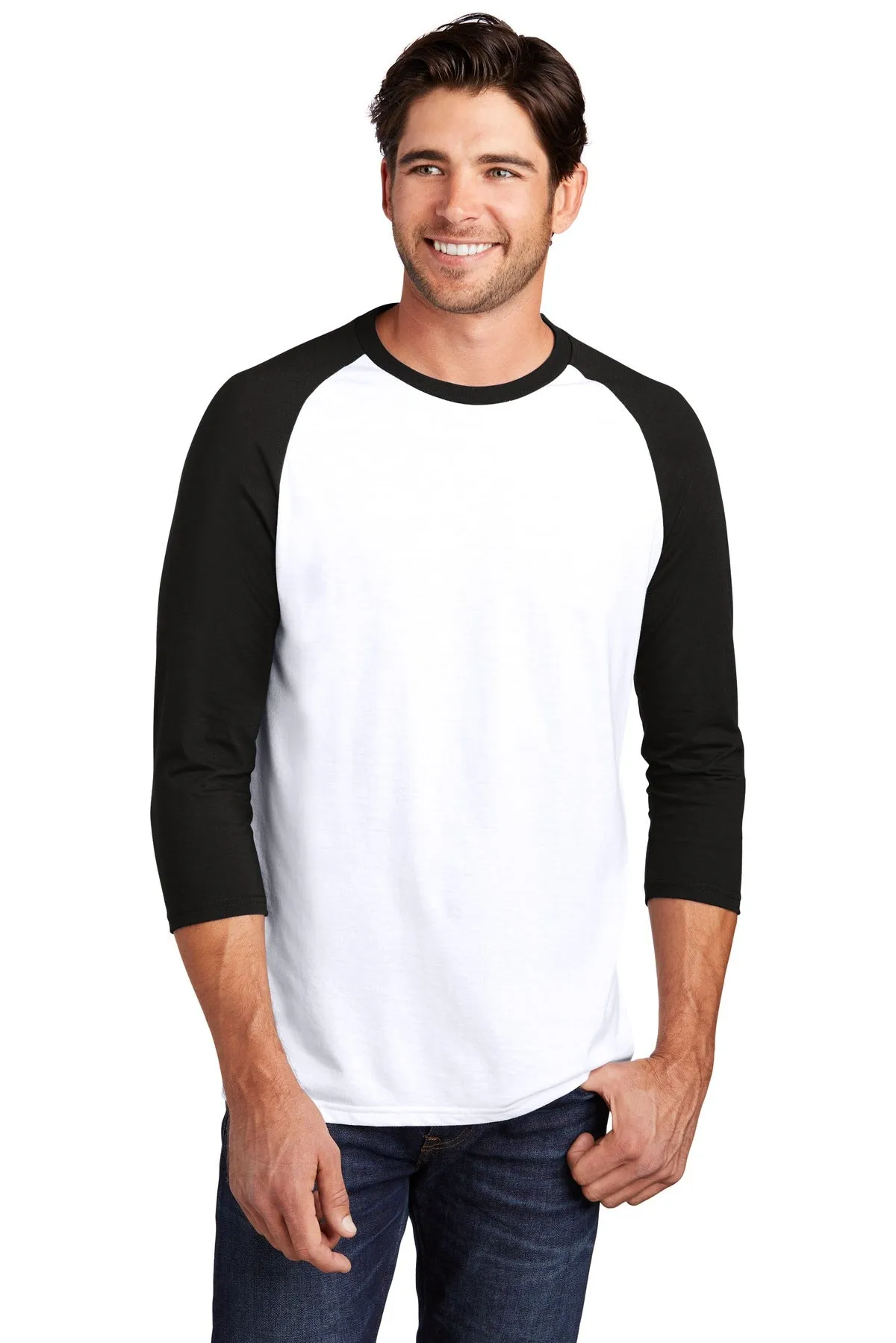 Roberts -District ® Perfect Tri® 3/4-Sleeve Raglan. DM136