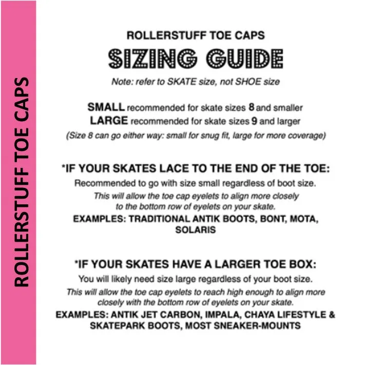 Rollerstuff Fuchsia Glitter Toe Caps