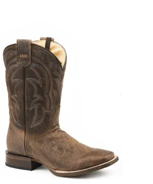 Roper Men's Pierce Flex CCS Burnished Western Boot - Tan 09-020-8255-1728