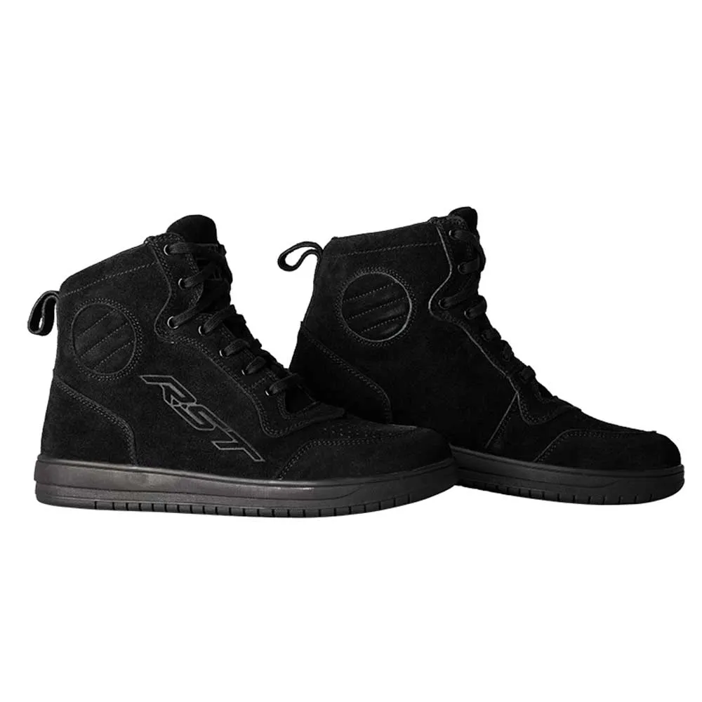 RST HiTop Moto Sneaker Ladies CE Boots Black Suede