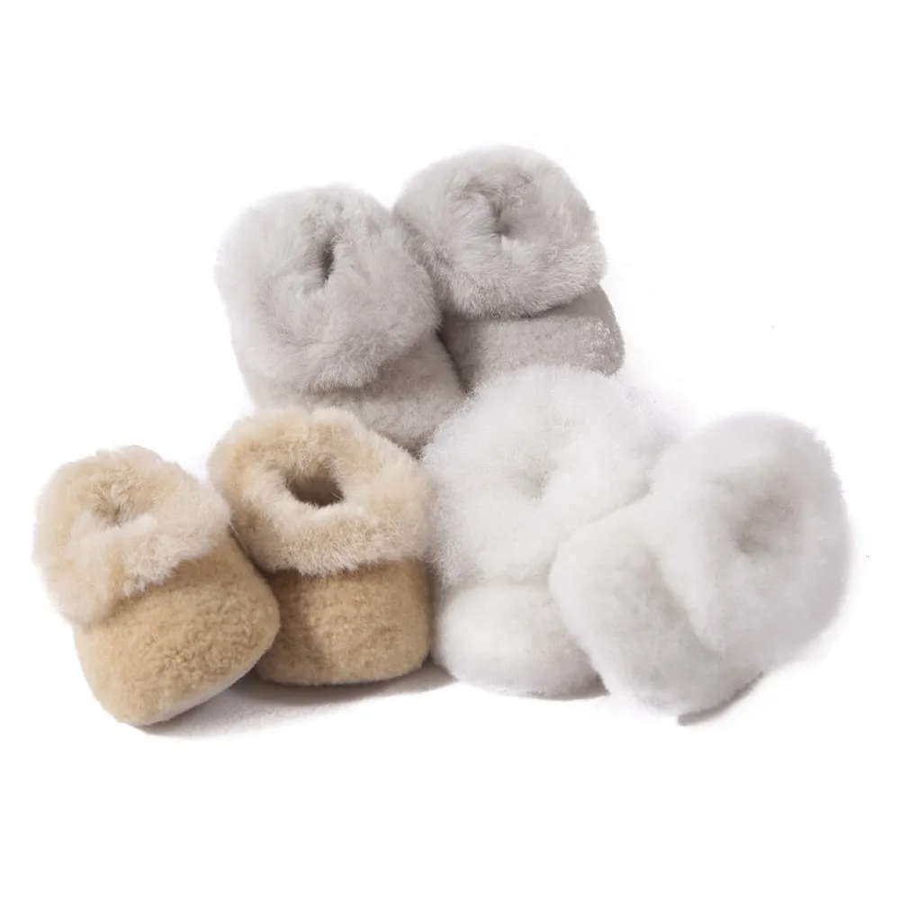 Samantha Holmes Alpaca Baby Booties with Merino Fleece