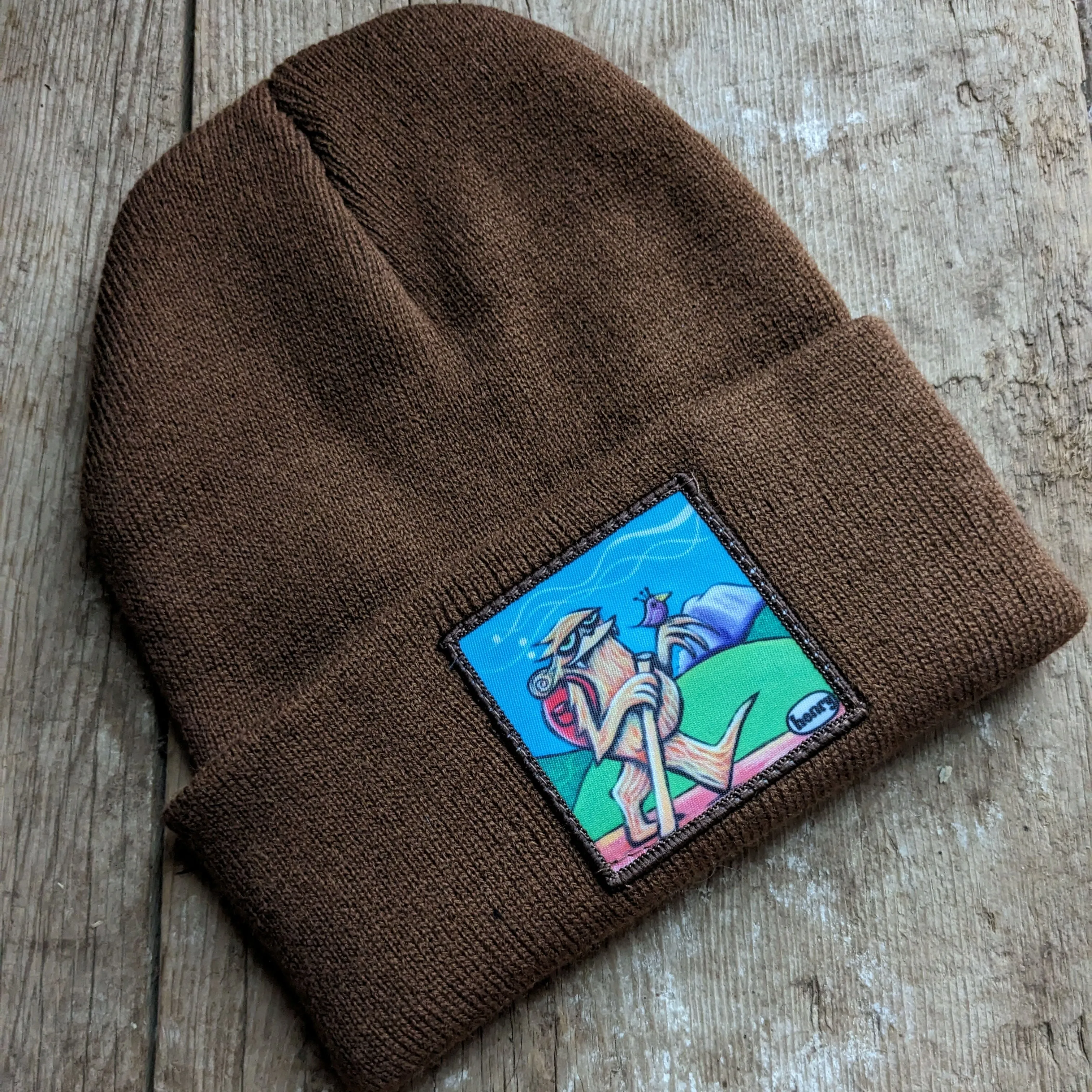 Sasquatch Hiking Wearable Art Beanie