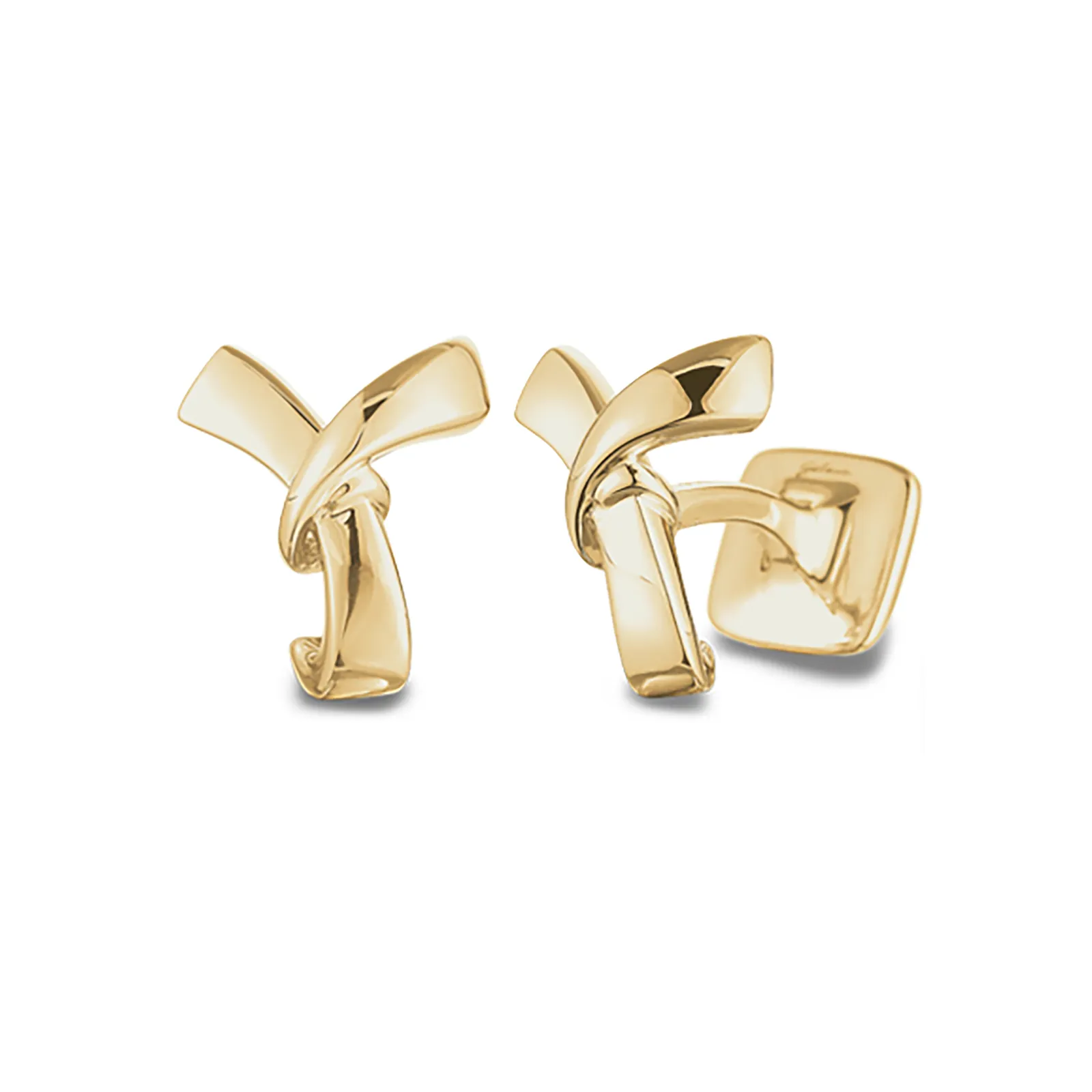 Signature Yellow Gold Cuff Link (Letter Y)