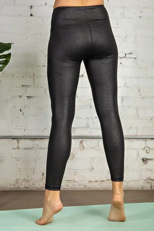 Size 2XL High Waist Pebble Black Yoga Pants Leggings