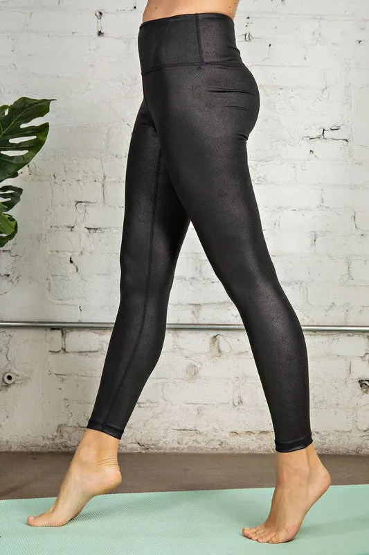 Size 2XL High Waist Pebble Black Yoga Pants Leggings