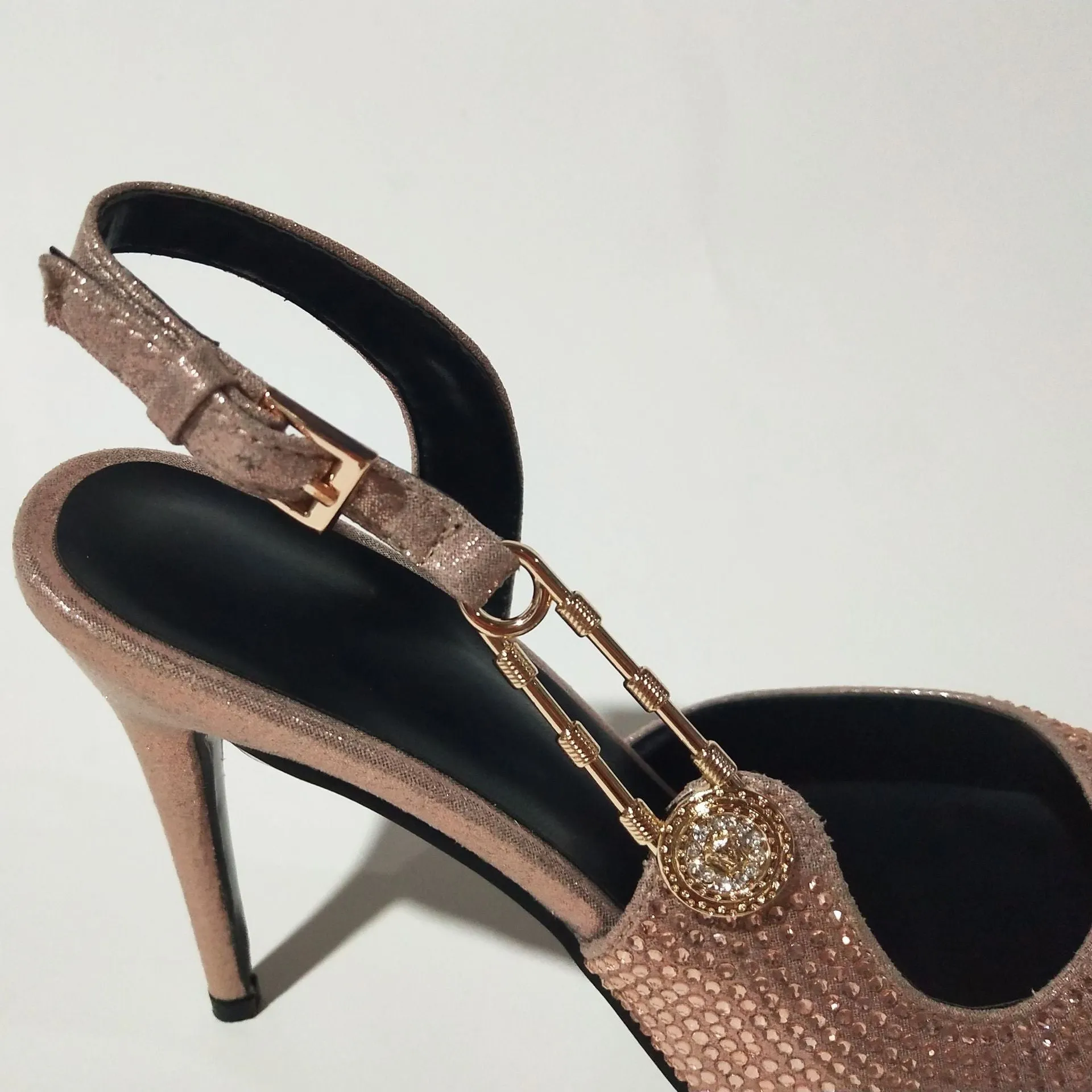 Sparkly Full Diamond Stiletto Heel Sandals