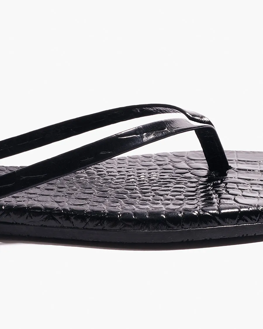 Square Toe Lily Croc - Sable