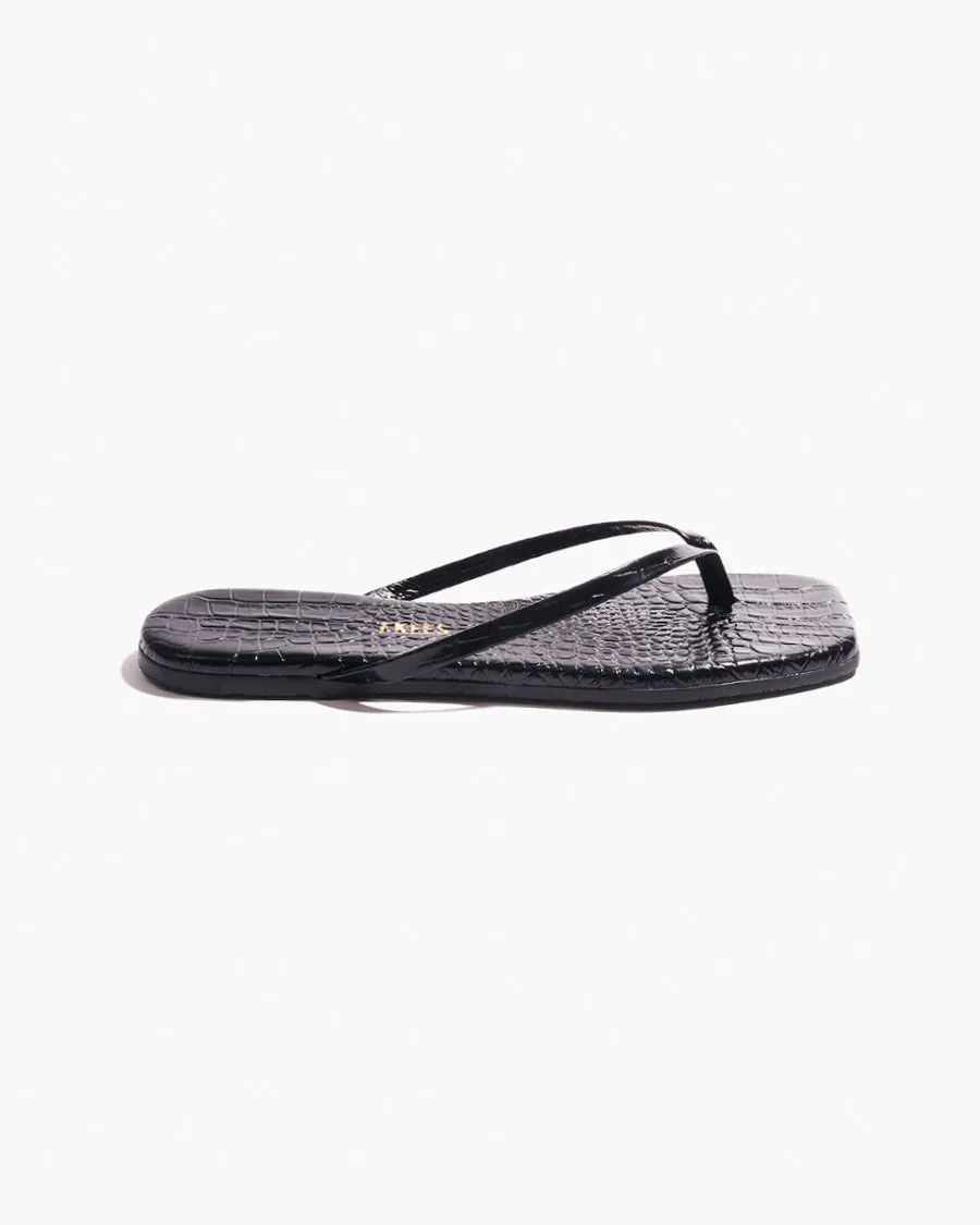 Square Toe Lily Croc - Sable