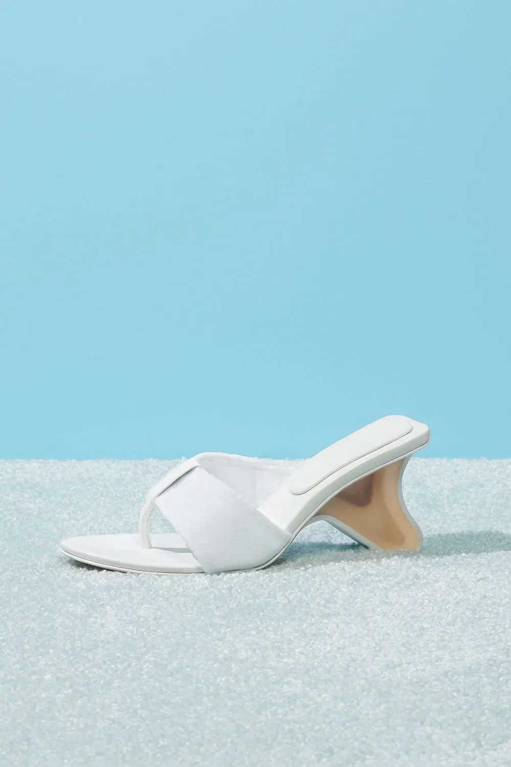 Surf Fin Heeled Sandal - White