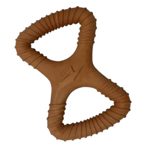 Talking Dog Club Infinity Nylon Bone Heavy Chew Toy for Dogs (Brown)