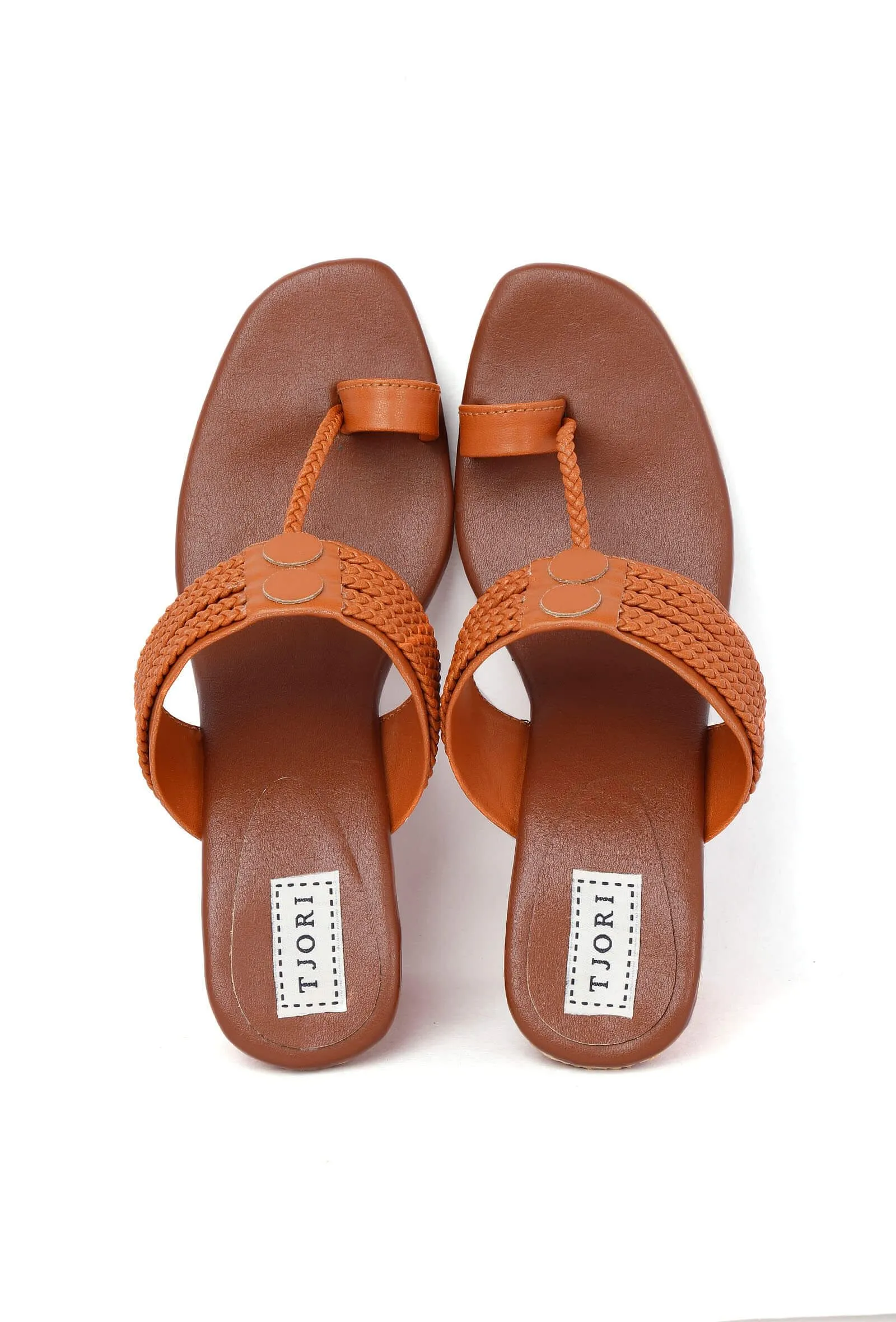 Tan Cruelty-Free Leather Heeled Sandals