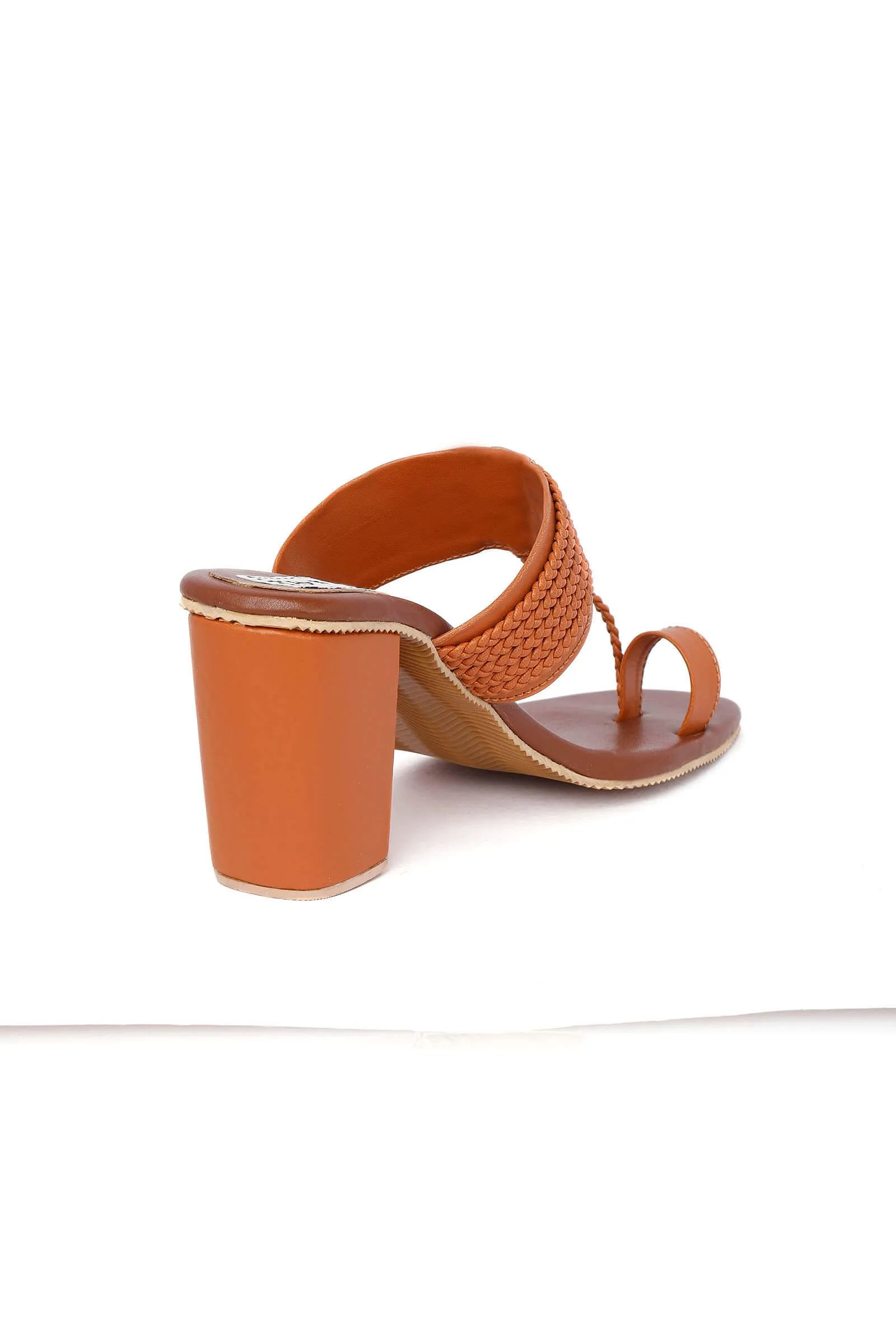 Tan Cruelty-Free Leather Heeled Sandals