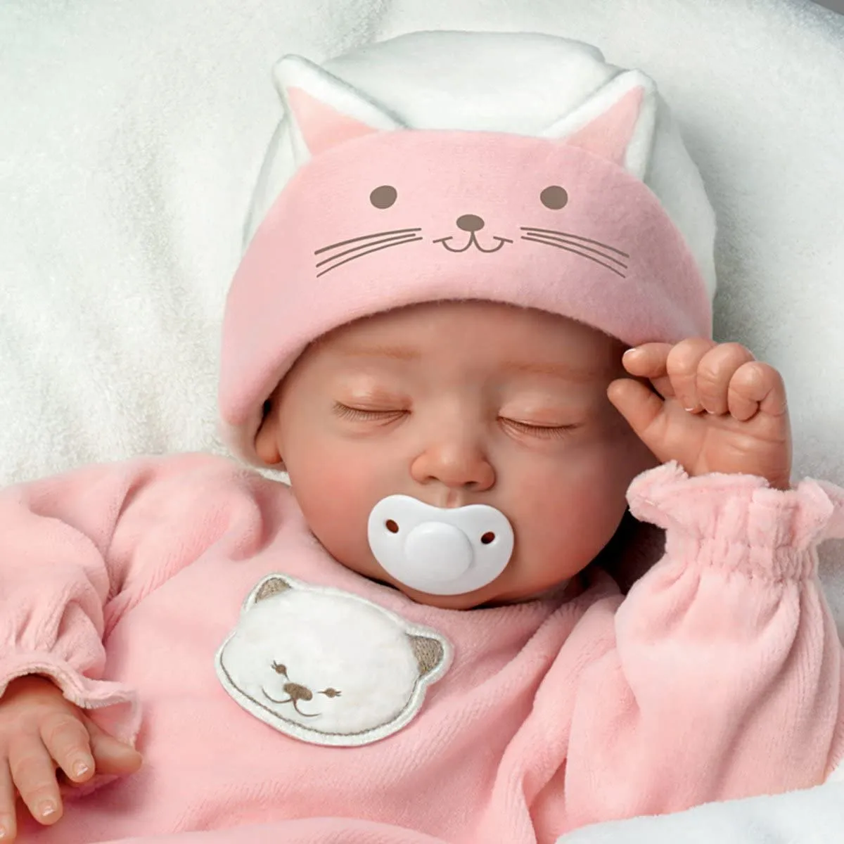 The Ashton - Drake Galleries Katie So Truly Real® Newborn Baby Girl Doll Realistic Poseable Weighted Reborn with Soft RealTouch® Vinyl Skin by Renowned Doll Artist Mayra Garza 17.5-inches