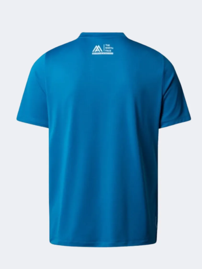 The North Face Mountain Athletic Men Hiking T-Shirt Blue/Asphalt Grey