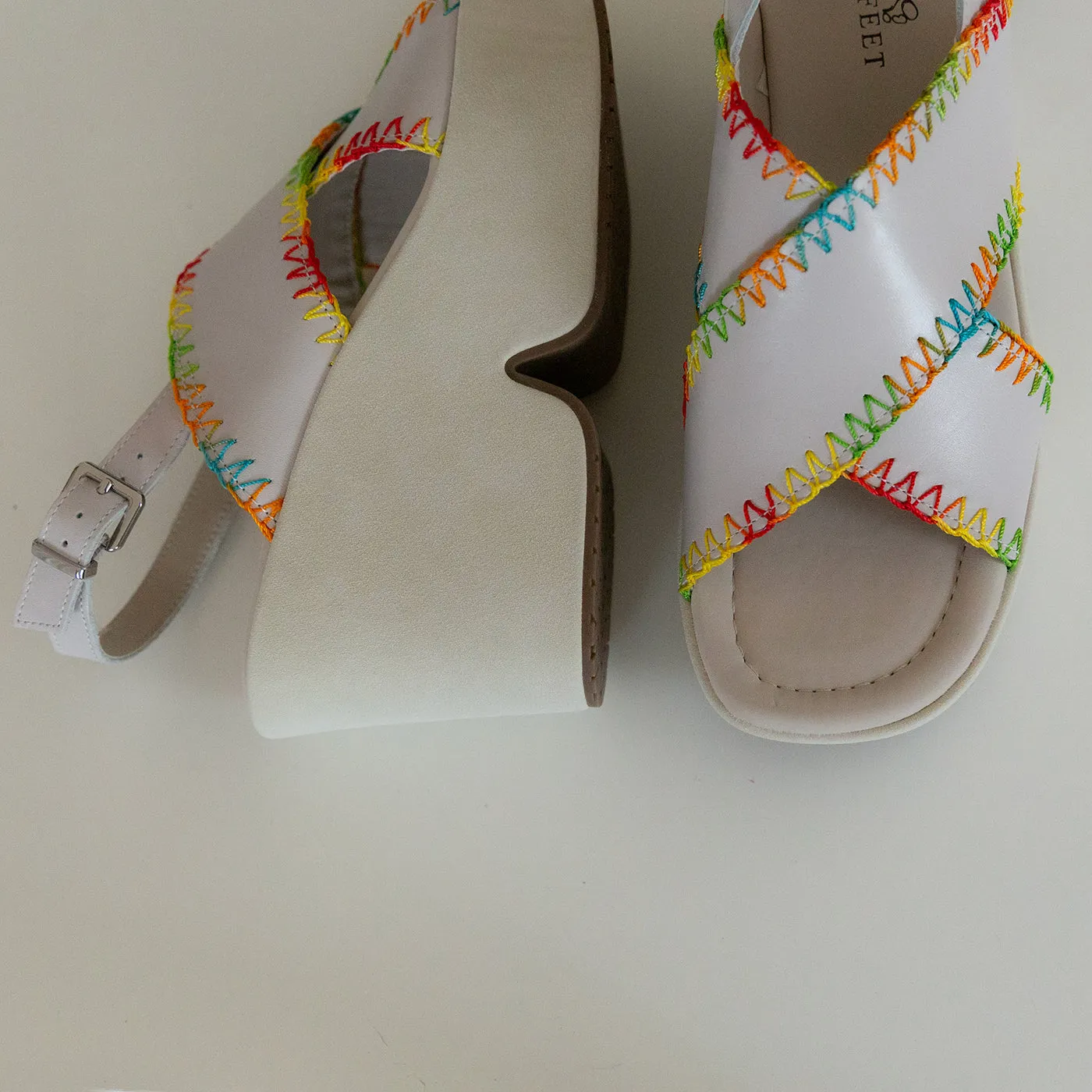 TOFINO in WHITE Heeled Sandals