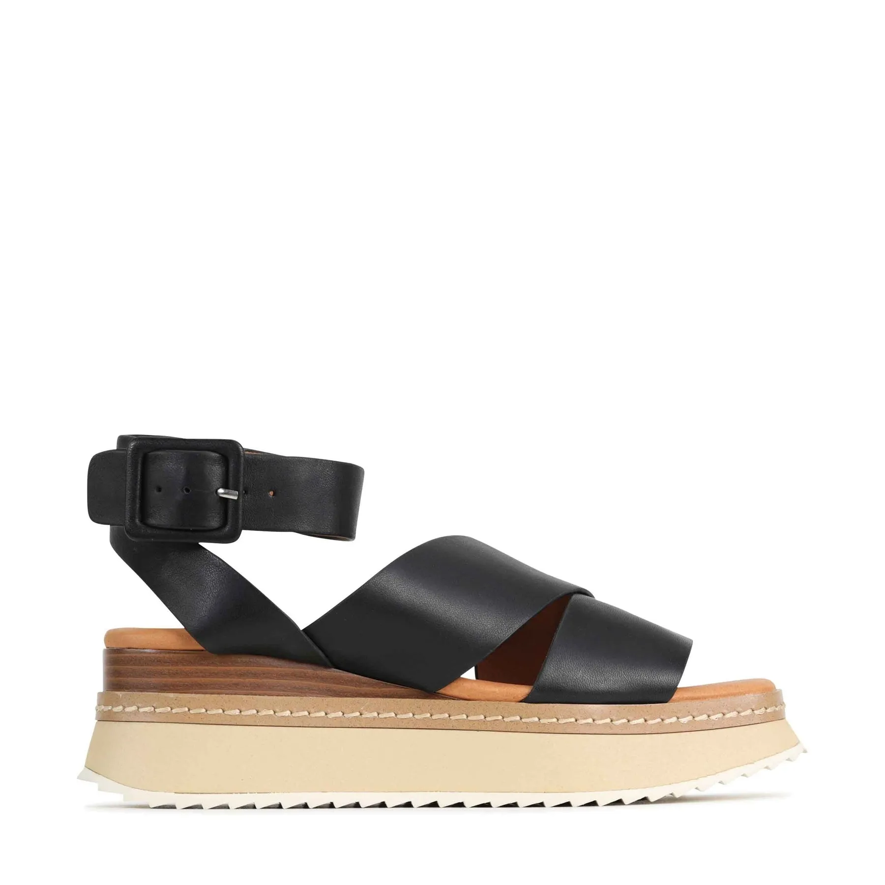 TONALITY LEATHER PLATFORM SANDALS