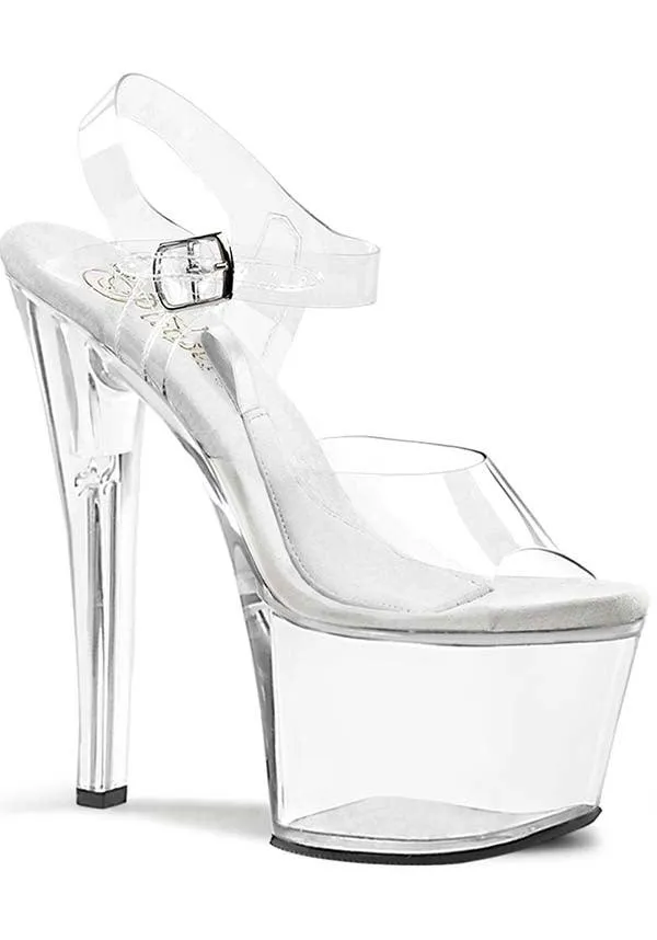 TREASURE-708 [Clear] | PLATFORM HEELS [PREORDER]