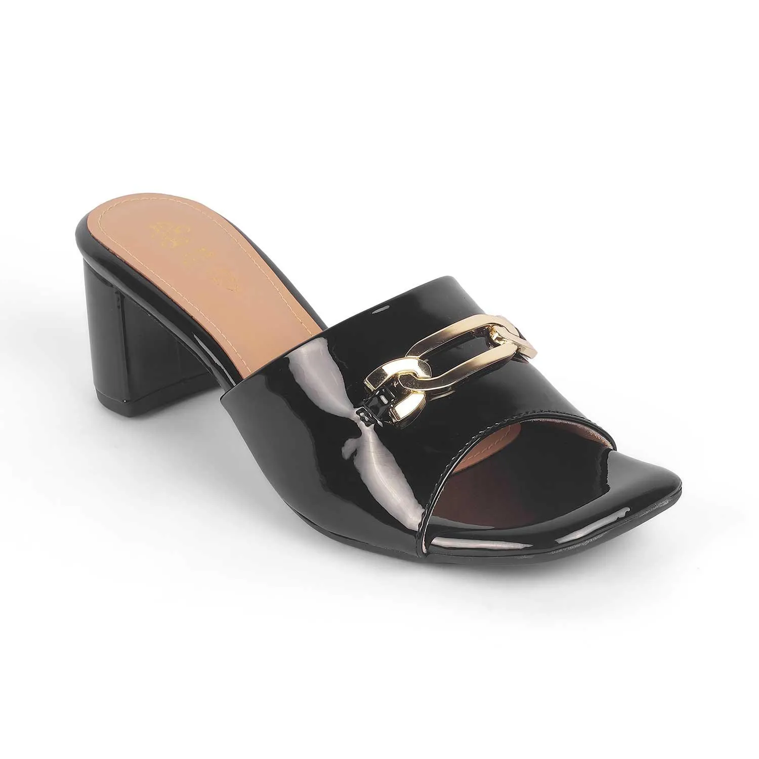 Tresmode Adare Black Women's Dress Block Heel Sandals