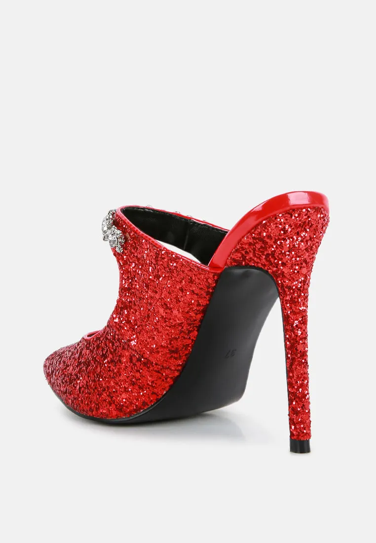 Twinklet Glitter Diamante Embellished Stilettos