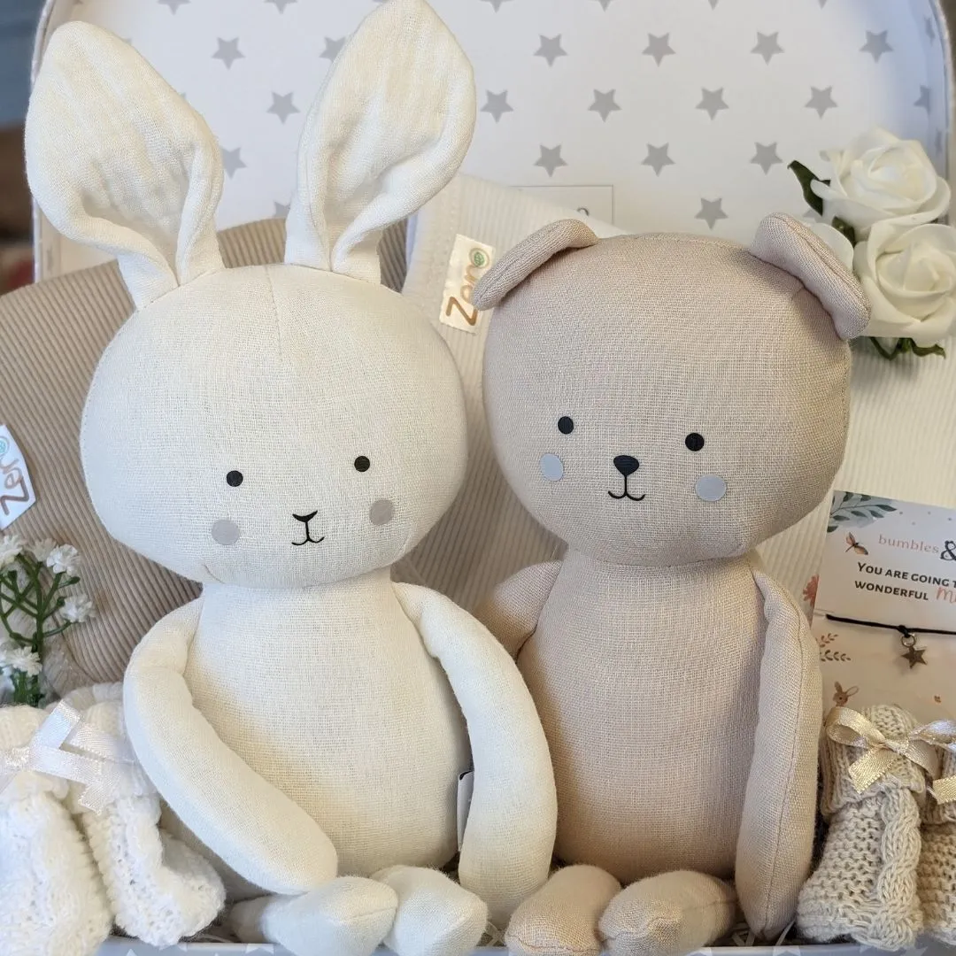 Twins Baby Gifts Trunk - Bunny & Bear