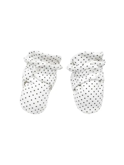 Under the Nile Organic Baby Snap Booties (Polka Dots)