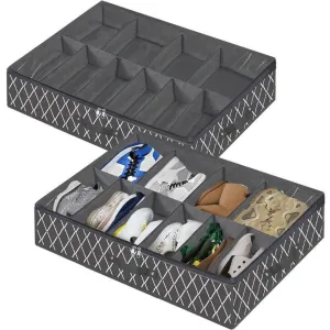 Underbed Storage Containers For Shoes & Clothes (29.5*23.6*5.9 in)