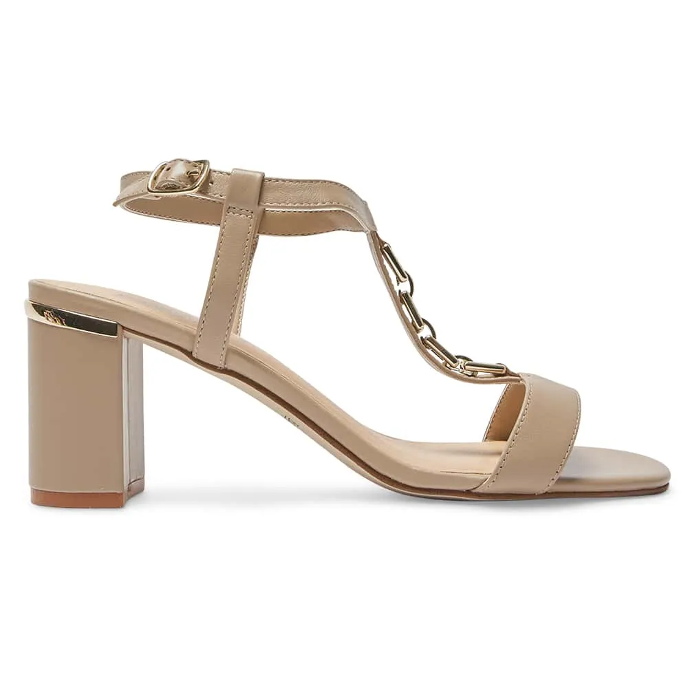 Unicorn Heel in Nude Leather