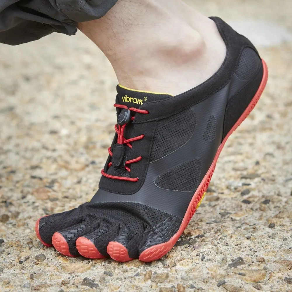 Vibram KSO Evo Mens Five Fingers Barefoot MAX FEEL Training Shoes - Black/Red