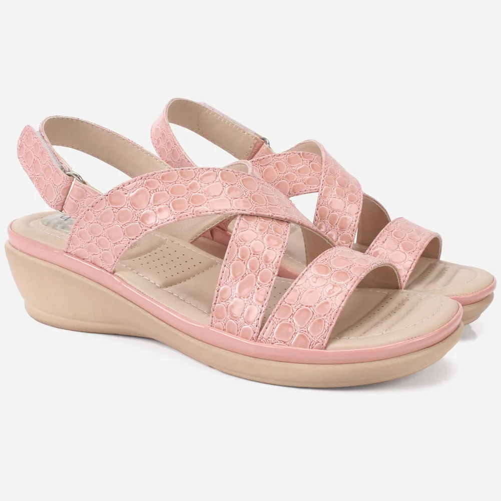 Women "ESTD" Comfort Flat Sandals