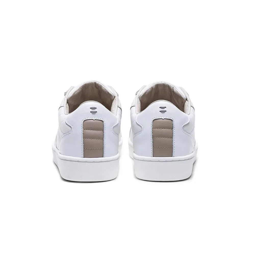 Women's Adelaide Lux White Brown Leather Sneakers 92723-007