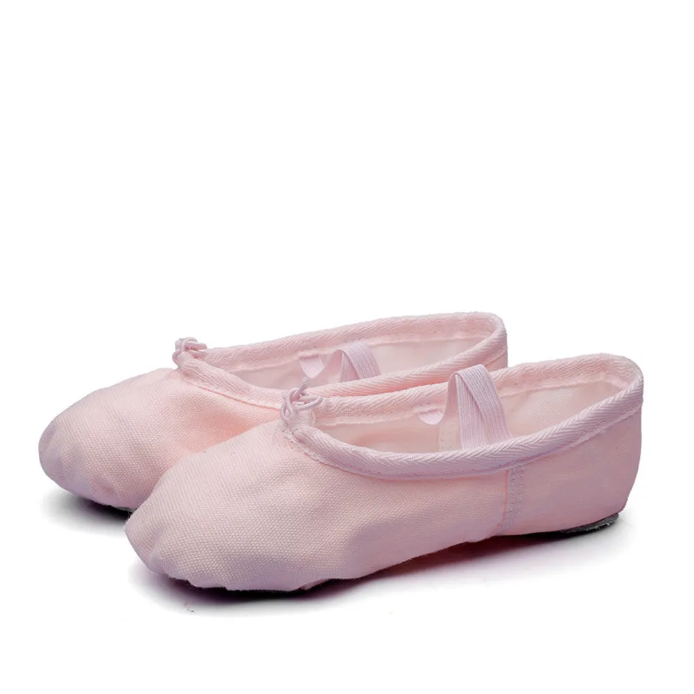 Women's Ballet Slipper Split Sole Canvas Yoga Dance Flats