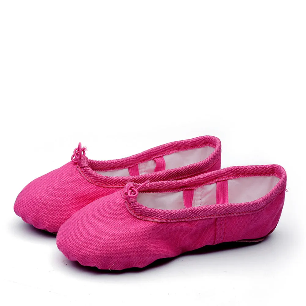 Women's Ballet Slipper Split Sole Canvas Yoga Dance Flats