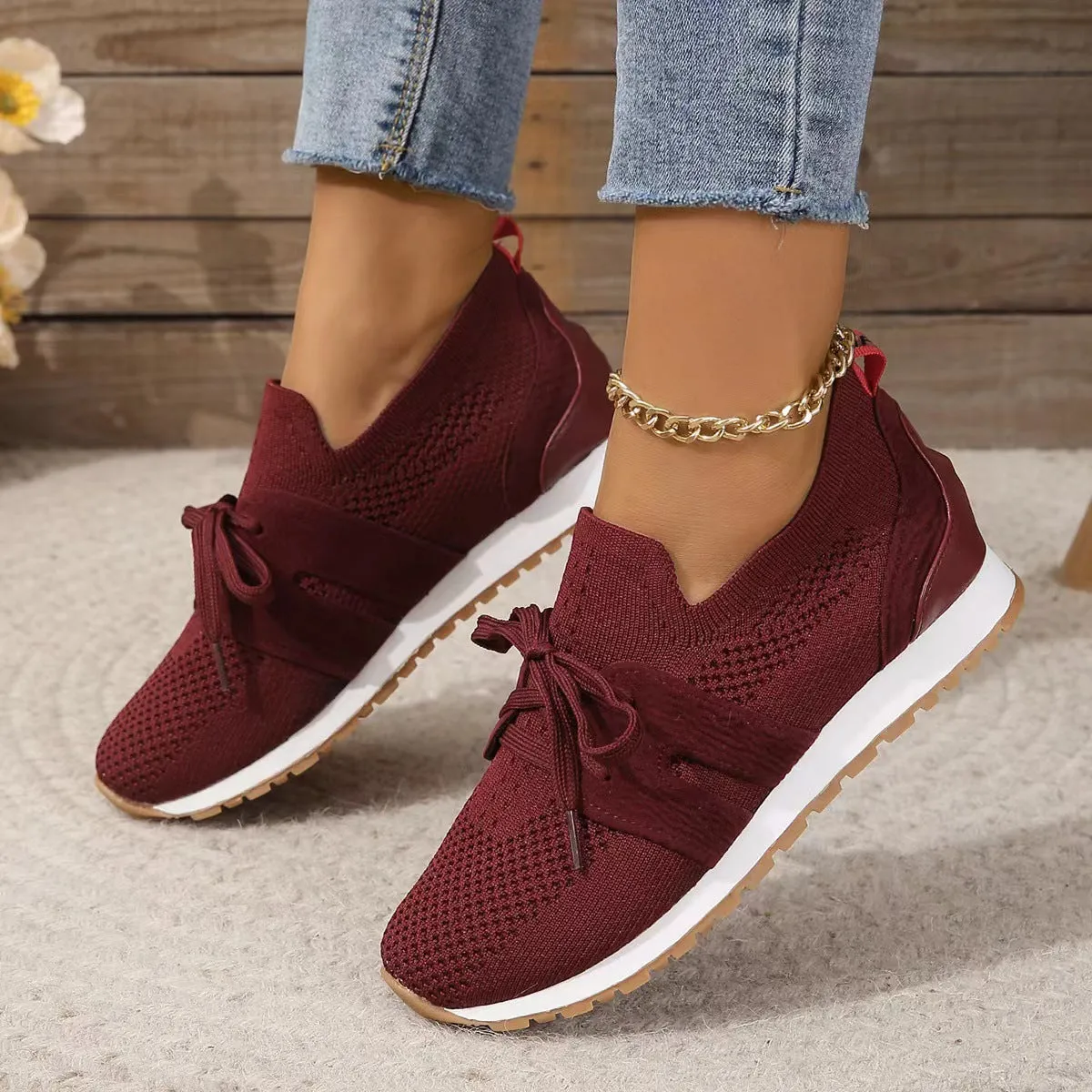 Women’s Fly Woven Casual Sneakers - Breathable & Stylish