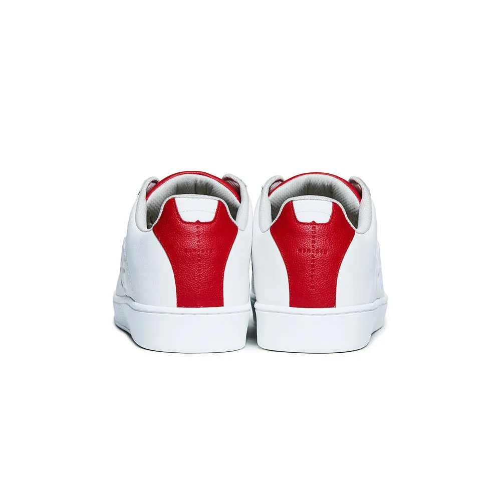 Women's Icon Genesis White Red Leather Sneakers 91902-001