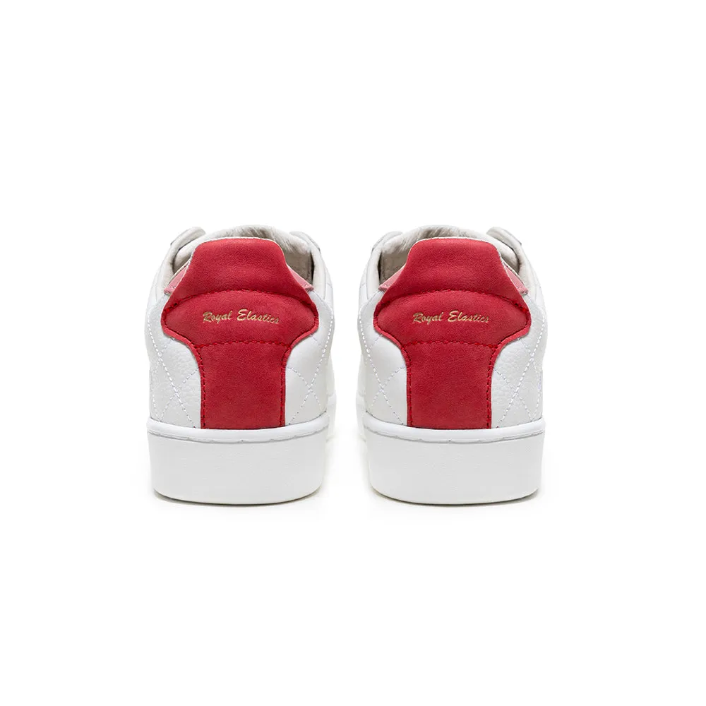 Women's Icon Lux White Red Leather Sneakers 92543-001