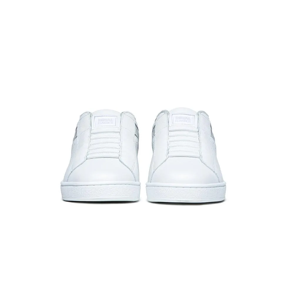 Women's Icon White Blue Logo Leather Sneakers 91912-085