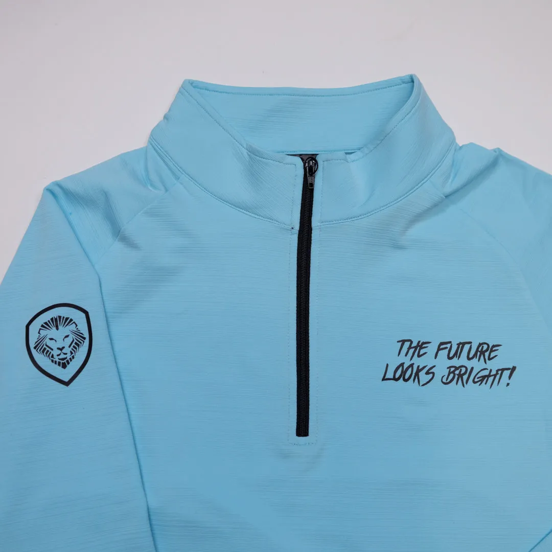 Women's Light Blue Future Looks Bright Performance 1/4 Zip Pullover